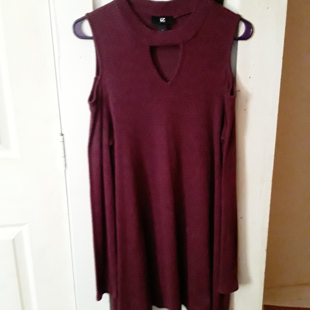 Cold shoulder sweater